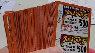 Let's play Pull tabs Jackpot 5!