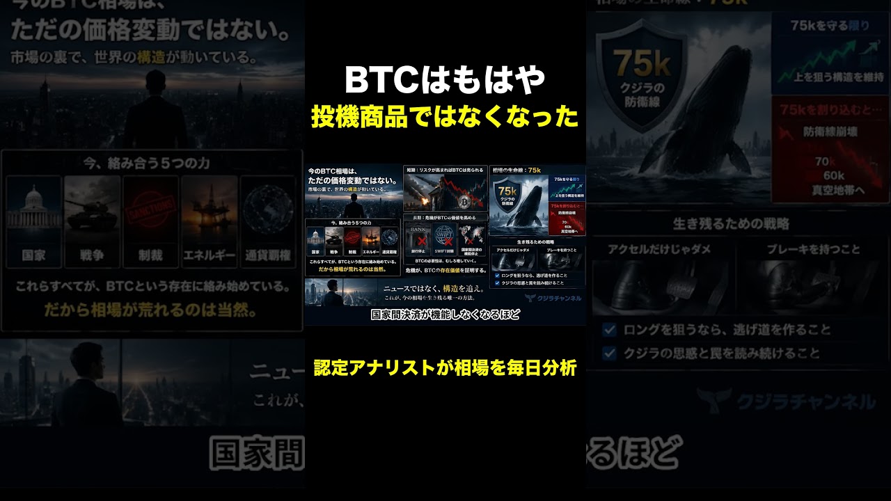BTCはもはや投機商品ではない #ビットコイン #bitcoin #相場見通し