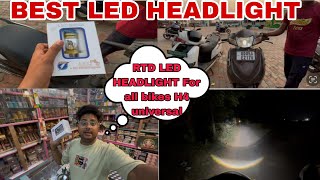 LED PROJECTOR HEADLIGHT H4 UNIVERSAL FOR ALL BIKES.||RTD LED HEADLIGHTS.