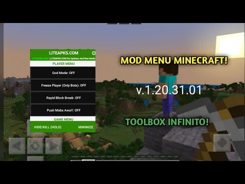 NOVO MOD MENU MINECRAFT PE 1.20.1.02, TOOLBOX 1.20.1 INFINITE TIME