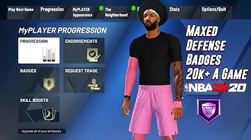 NBA2K20 How to Get Defensive Badges Fast 20K+PER GAME (Badge Almost Every Game!!) Max Badges Fast!