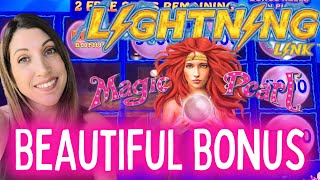 🤩 Fun session on Magic Pearl LIGHTNING LINK Slot Machine ~ Go for the GRAND!