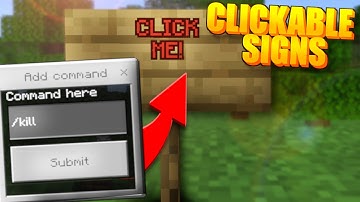 How To Make CLICKABLE Signs in MINECRAFT!! - EASY AND FAST!