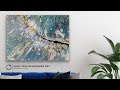 “Seamless” large canvas pearl acrylic pour tutorial, turned swipe and splatter!