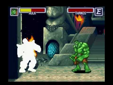 Marvel Super Heroes War of the Gems SNES Nebula And Thanos Final Battles + Ending