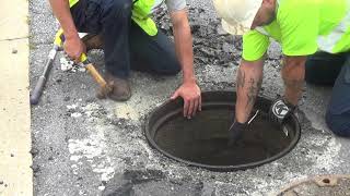 Manhole Riser Ring Installation Video   J.  Thomas, LTD