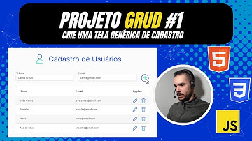 🔵 #1 Create - Crie uma Tela Genérica de Cadastro com HTML, CSS e JS - Projeto CRUD