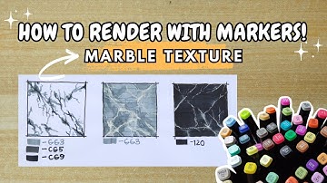 HOW TO RENDER MARBLE TEXTURE USING MARKERS - ARKI TUTORIALS