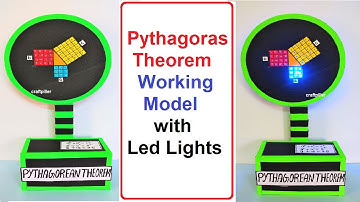 pythagoras theorem working model for maths exhibition with led lights - diy - simple | craftpiller