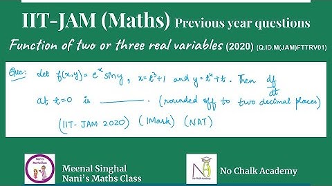 Function of two or three real variables (2020) (Q.ID.M(JAM)FTTRV01)