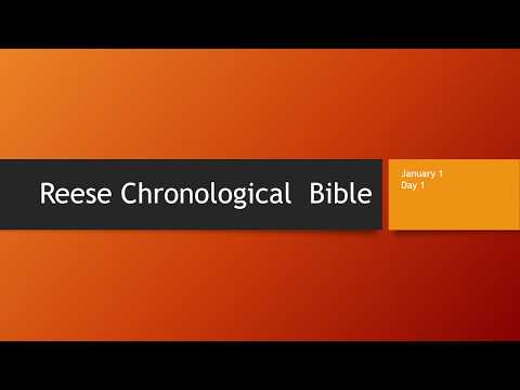 Day 1 Or January 1St- Dramatized Chronological Daily Bible Reading