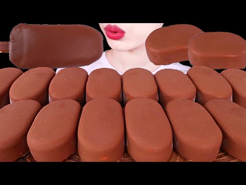 【咀嚼音】チョコアイスを食べる *新発売ティコアイス、マグナム CHOCOLATE ICE CREAM EATING SOUNDS｜ASMR MUKBANG｜먹방