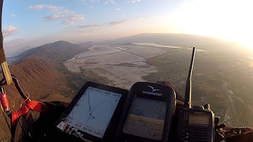 View from the flight deck of my paraglider.