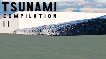 Tsunami Compilation 2 Blender Fluid Simulation Cycles #b3d