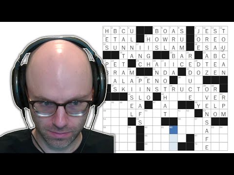 An old man does crosswords (Crosswords)