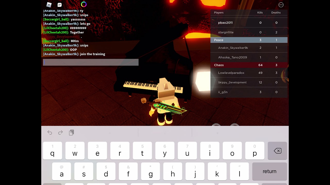 How To Play Piano In Lightsaber Battlegrounds Youtube - roblox lightsaber battlegrounds piano