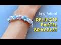 👸 How to Make a Beaded Macrame Bracelet: Delicate Pastel Colors