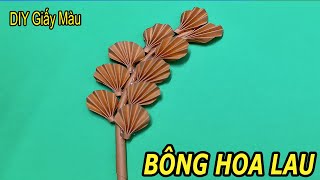 LÀM SAO ĐỂ CÓ BÔNG HOA LAU BẰNG GIẤY PHẾ LIỆU - INSTRUCTIONS FOR MAKING PAPER A FLOWER -DIY GIẤY MÀU