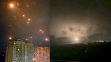 Burning debris falls on Russian city of Oryol after reported Ukrainian attack.