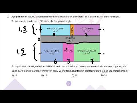 LGS Hazırlık 2020 Aralık Ayı Matematik Örnek Soruları ve Çözümleri