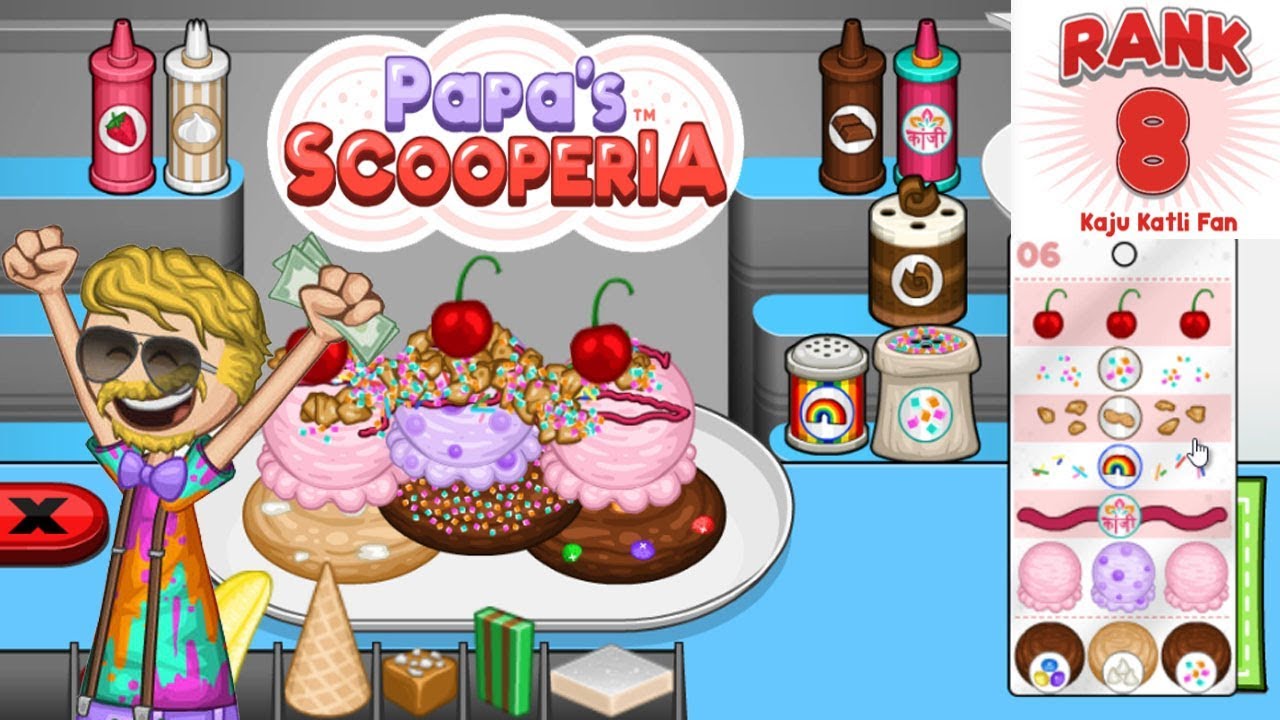 Papa's Scooperia, Free Flash Game