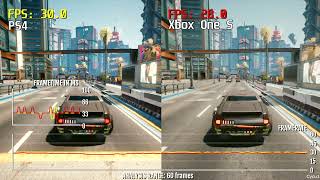 Cyberpunk 2077 PS4 vs Xbox One S Patch 1.23 Frame Rate Test