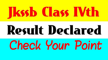 JKSSB CLASS IVth Result Declared | Check Your Name in This List