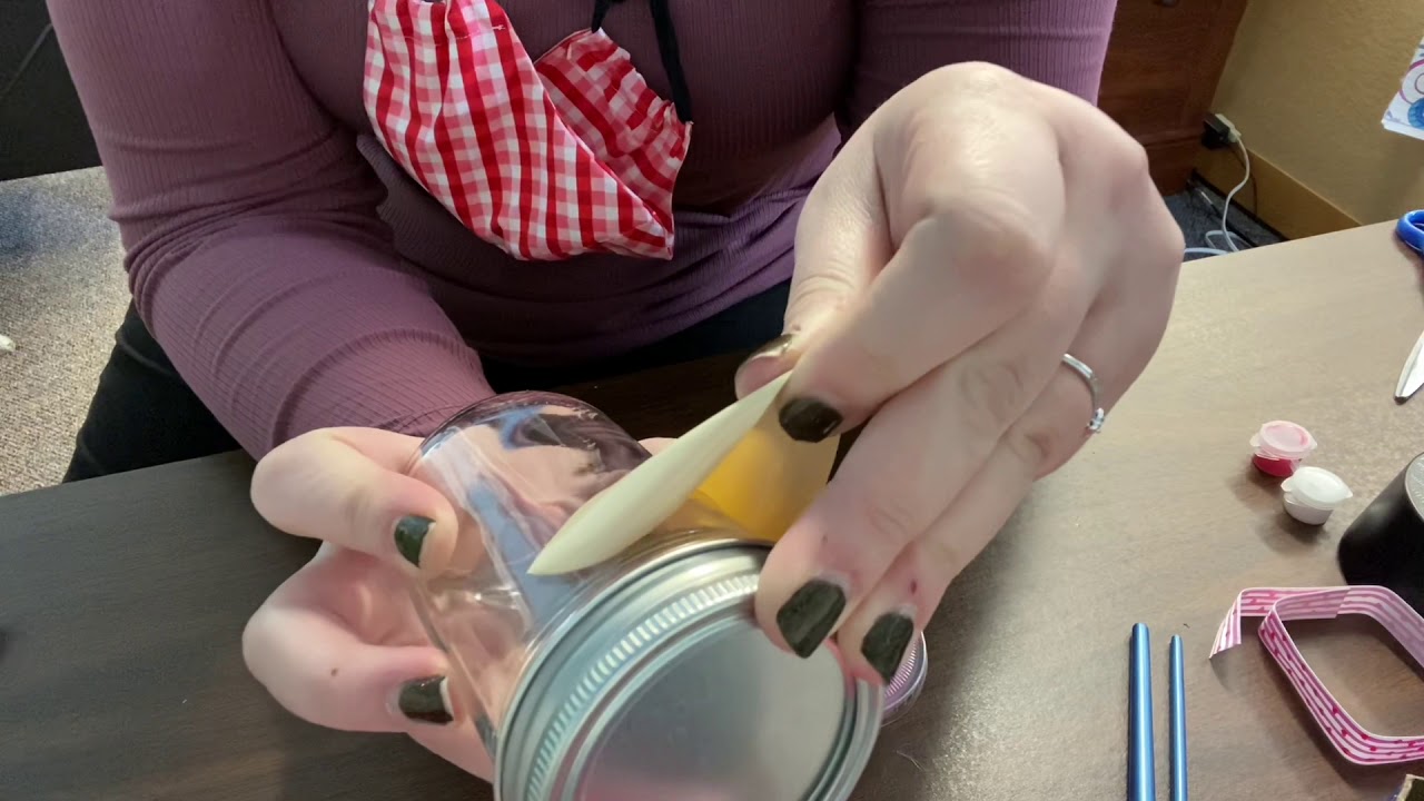 Valentine Mason Jar Candle Holder!