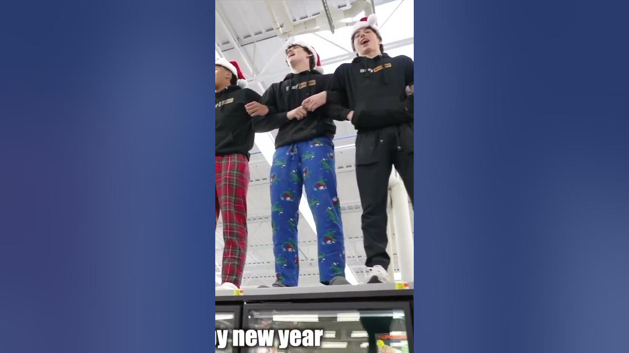 D aydrian harding sing christmas carols on top of walmart freezers 
