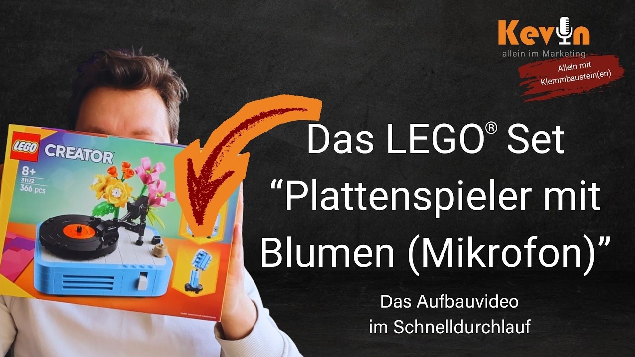 Kevin allein mit Klemmbaustein(en): Plattenspieler mit Blumen LEGO® Set 31172)