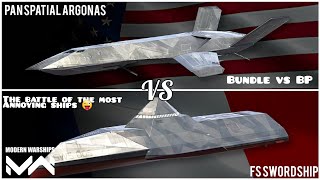 MODERN WARSHIPS Pan Spatial Argonas vs FS Swordship ultimate battle of speed (Argonas perspective)