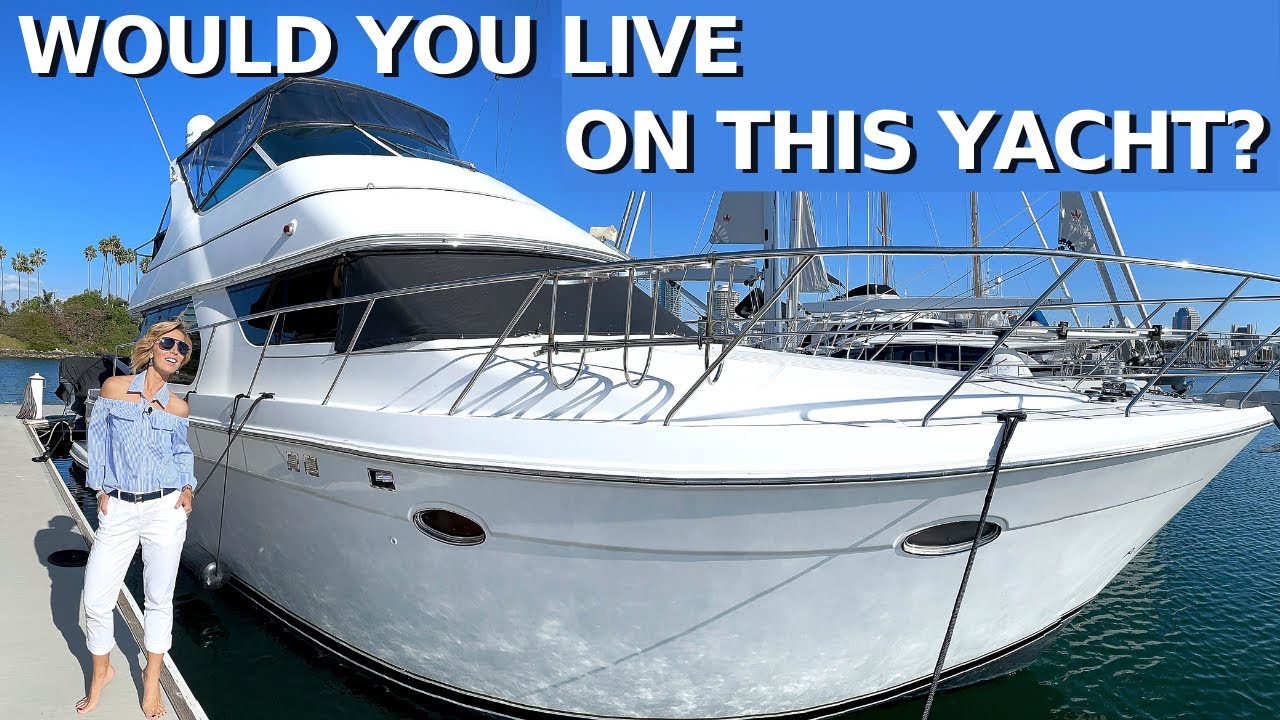 $269,000 Motor Yacht Tour / CanNOT afford to buy a Condo in Los Angeles? You Can Live aboard this!