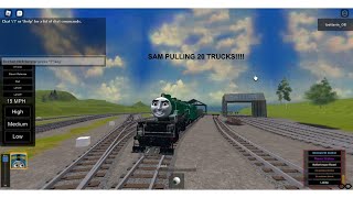 Roblox Take On Sodor - Sam Pulling 20 Trucks Final Part