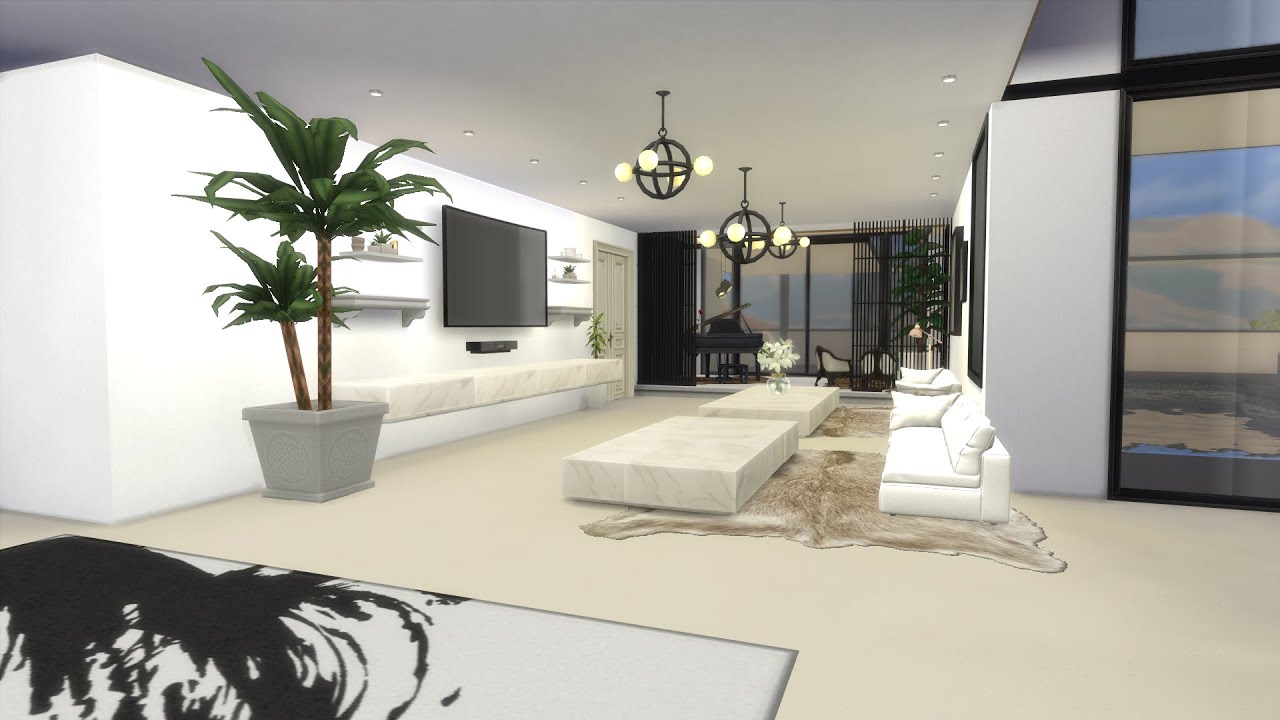 Build With Me | My Dream Home - Part 2 | The Living Room | The Sims 4 ...