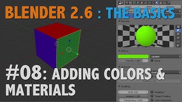Blender 2.6 Basics #08 : Adding Colors & Materials #b3d