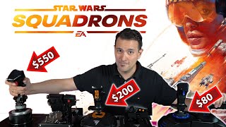 BEST HOTAS FOR STAR WARS SQUADRONS - Cheapest vs. Most Expensive! T.Flight 4 vs. T16000 vs Warthog!