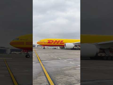 DHL Cargo Boeing 777 ready to depart @dhl #cargo #aviation #music #quotes #travel #csmia #spotting