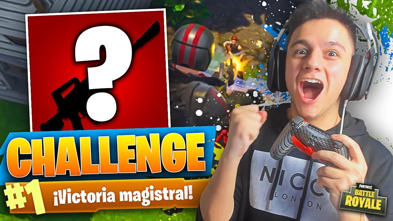 SOLO 1 ARMA CHALLENGE en FORTNITE: Battle Royale! [Ampeterby7]