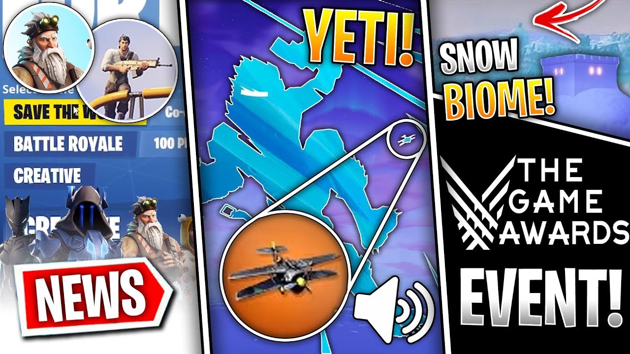 fortnite news yeti santa skin snow biome airplanes game awards event creative mode more - yeti fortnite skin