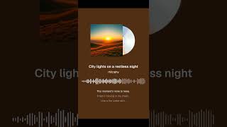 City lights on a restless night