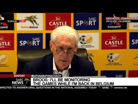 Newly appointed Bafana Bafana head coach Hugo Broos briefs the media