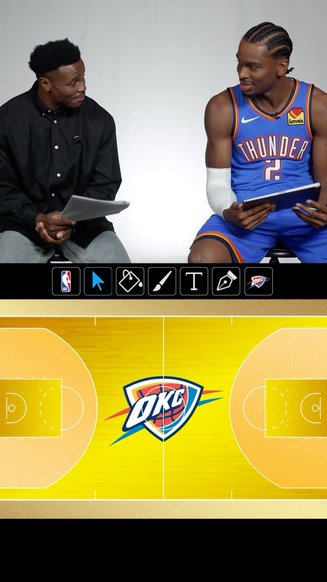 SGA explains how he would design his own NBA Cup court ?