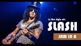 Slash Style Backing Track Jam in A (G 'N R) chords