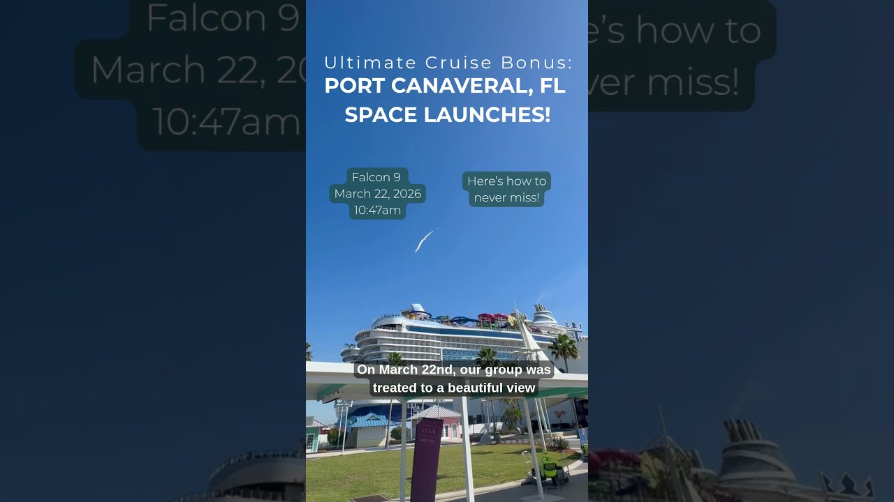 Ultimate Cruise Bonus: Port Canaveral Space Launches #portcanaveral  #cruising #royalcaribbean