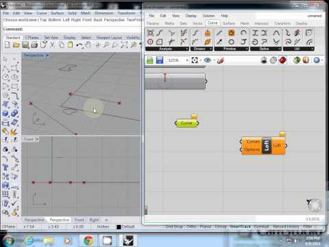 Grasshopper Tutorial: Loft two curves.