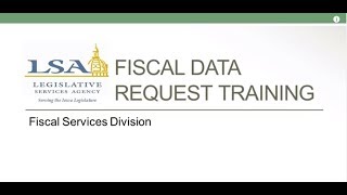 Fiscal Data Request Training Video