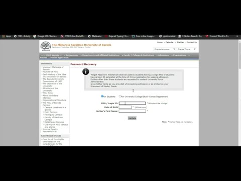 How to find PRN of MSU collage | How to find PRN from MSU site | how to get prn with forgot password