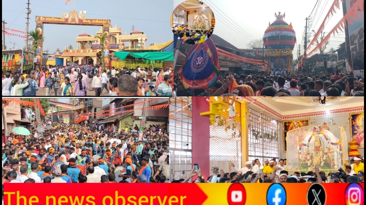 Sirsi Marikamba Jatra Mahotsava Begins with Grand Rathotsava and Devotional Fervour