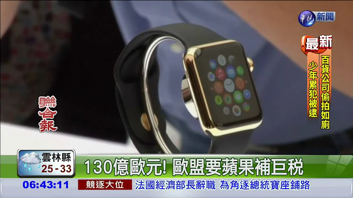 130億歐元! 歐盟要蘋果補巨稅 - 天天要聞