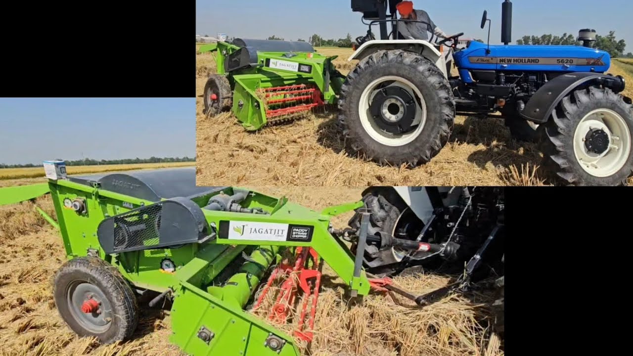 Reaper with New Holland 5620 4x4 